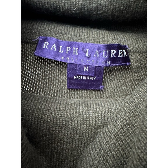 Ralph Lauren Purple Label 100% Cashmere Turtleneck Sweater Medium Italy #GH6-6 - Picture 4 of 10